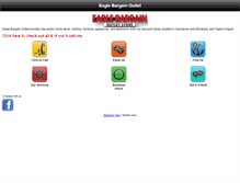 Tablet Screenshot of eaglebargainoutlet.com